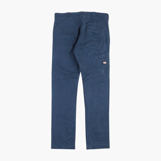 Skinny Straight Work Pants - Navy