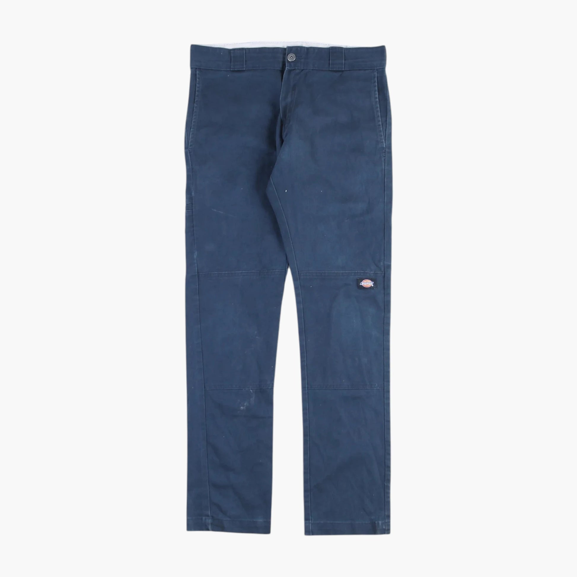 Skinny Straight Work Pants - Navy