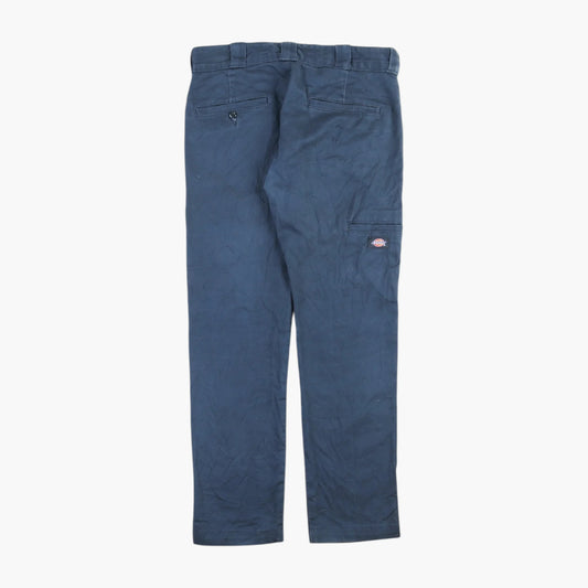 Skinny Straight Work Pants - Navy