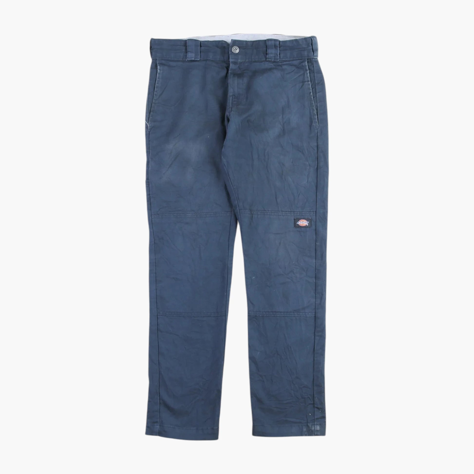 Skinny Straight Work Pants - Navy