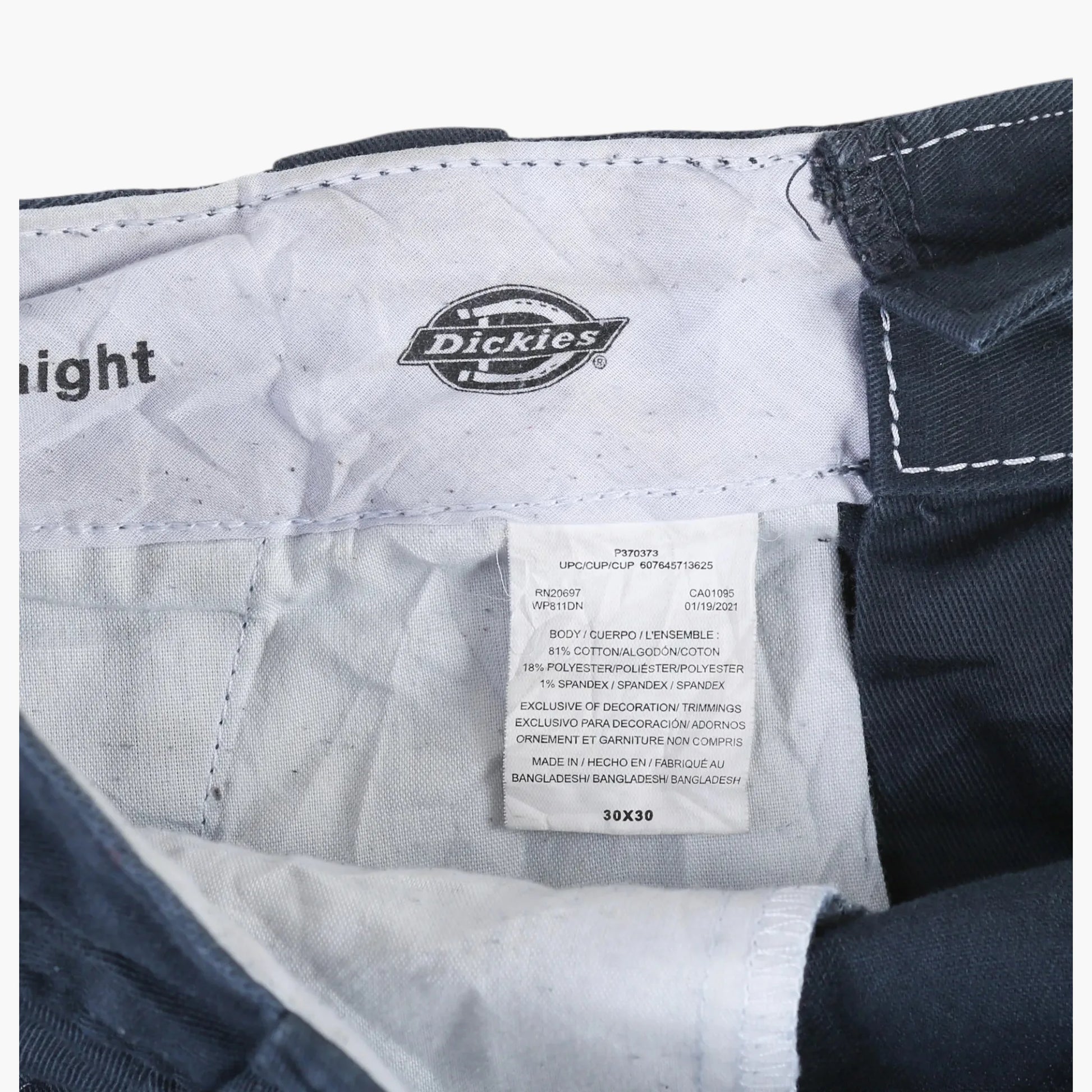 Skinny Straight Work Pants - Navy