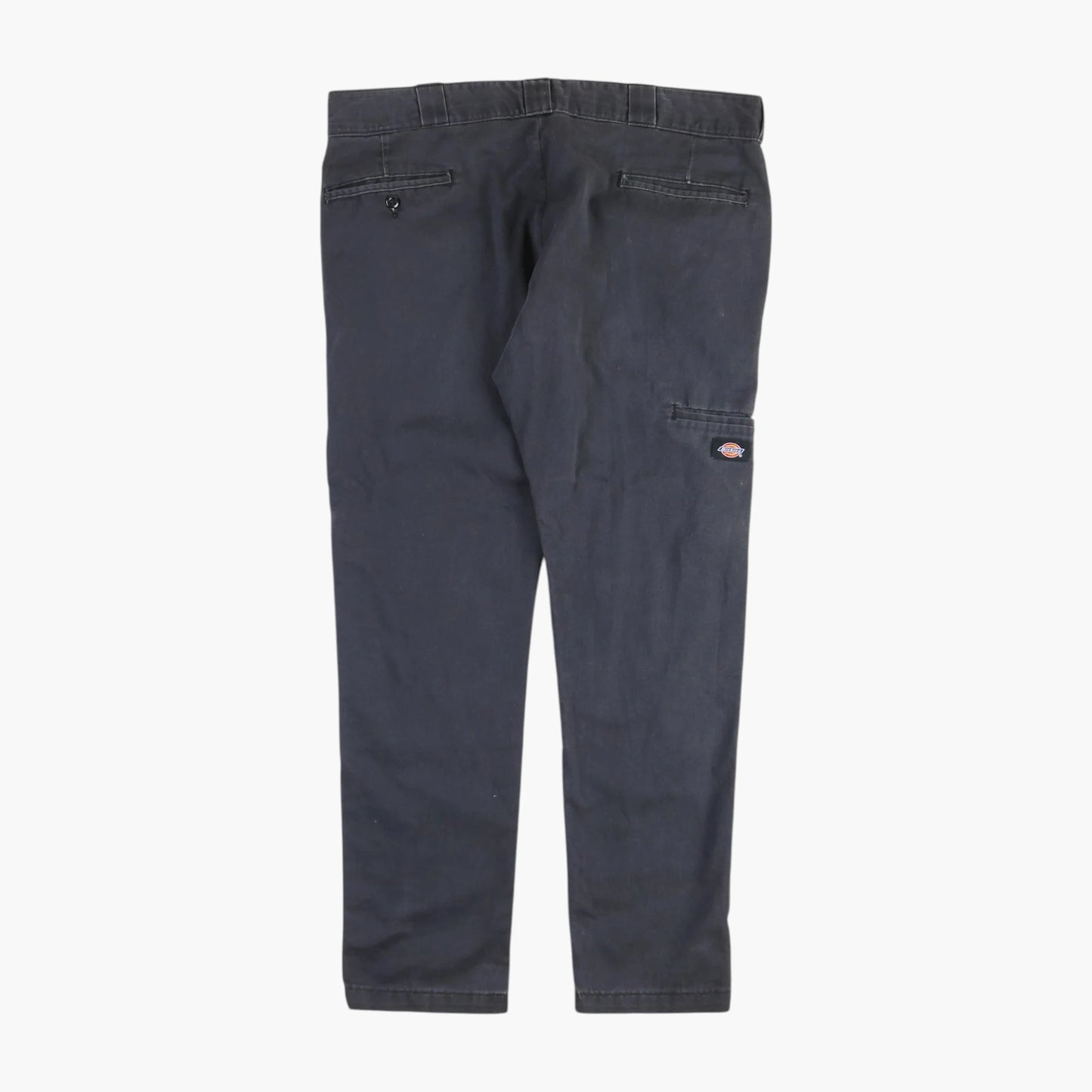 Skinny Straight Work Pants - Black