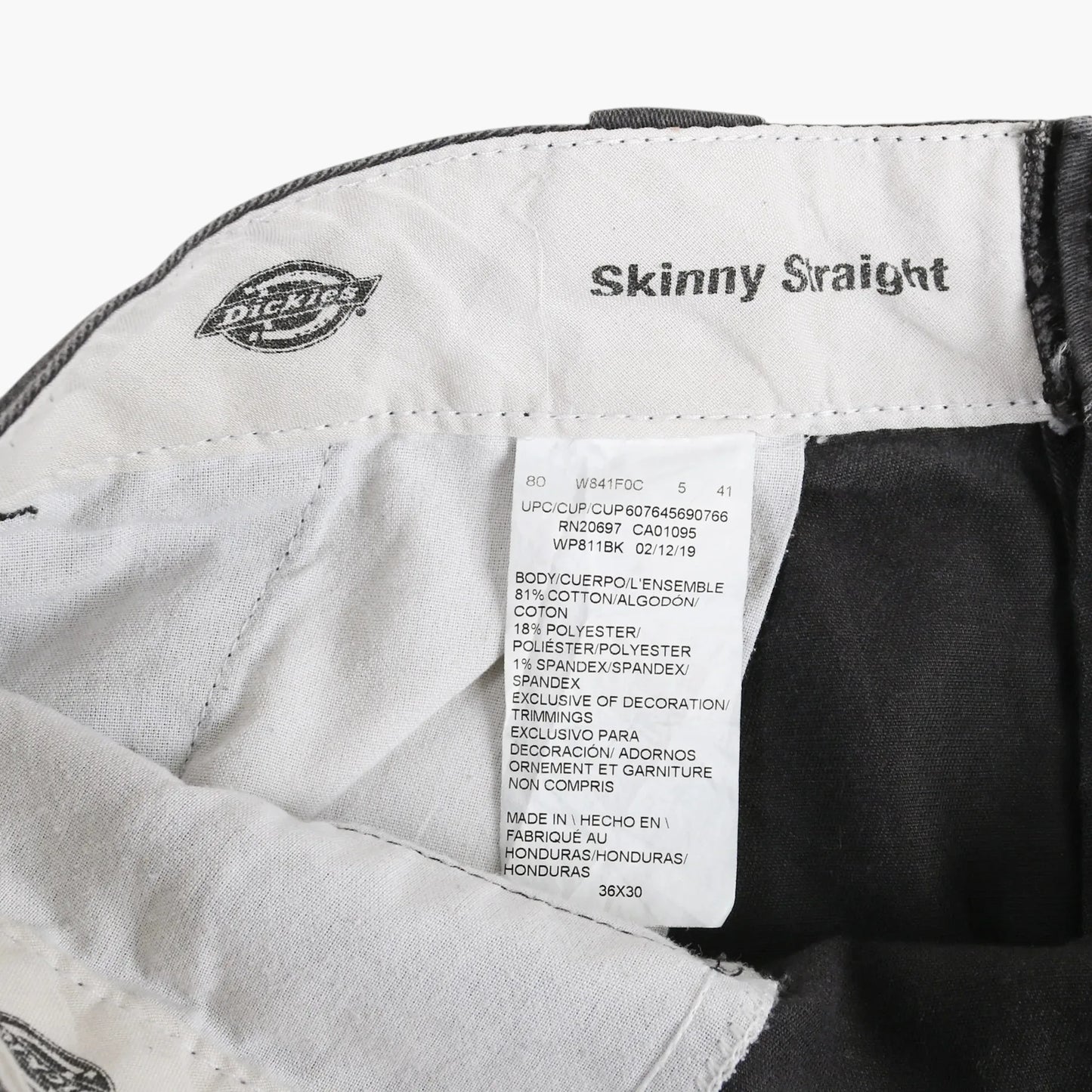 Skinny Straight Work Pants - Black