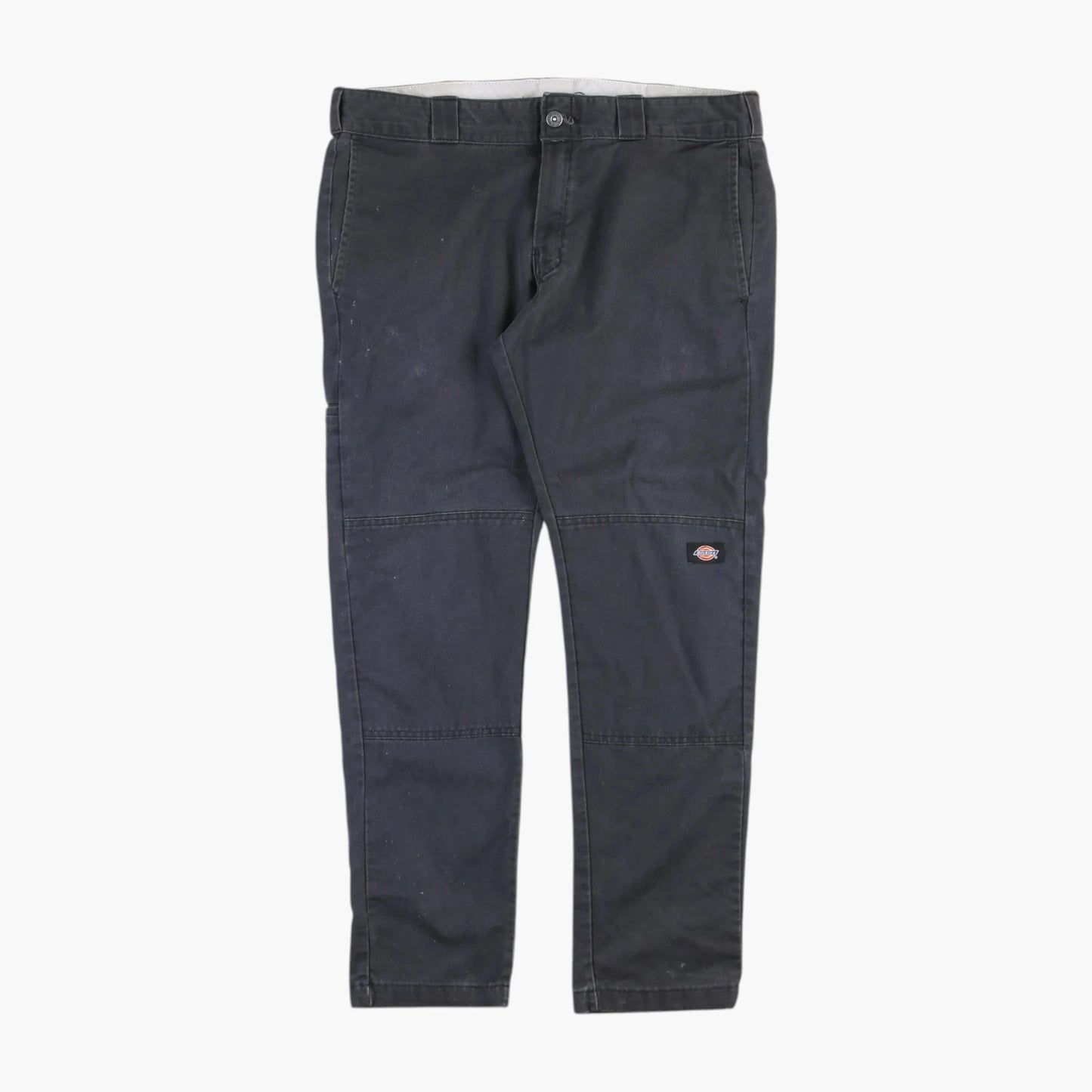 Skinny Straight Work Pants - Black