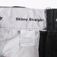 Skinny Straight Work Pants - Black
