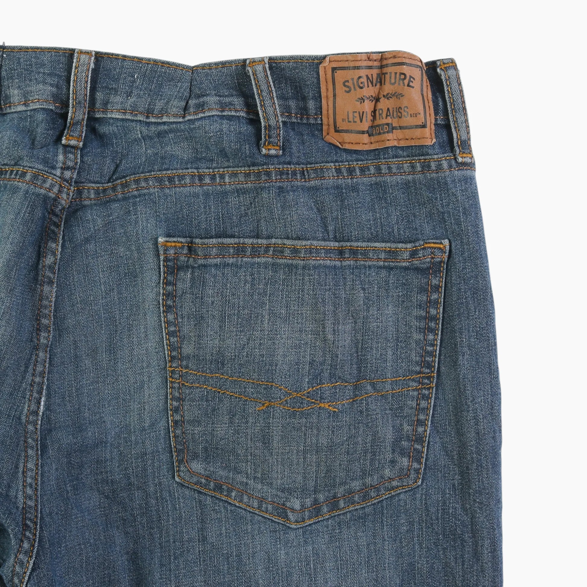 Vintage Signature Straight Jeans - Denim 38/32