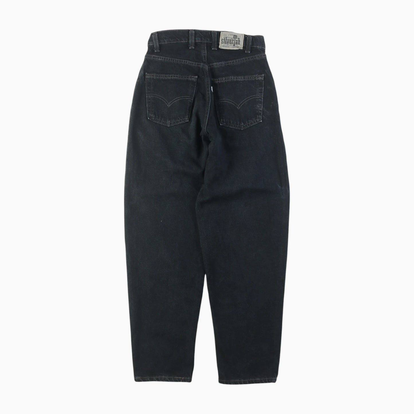 Vintage Silver Tab Baggy Fit Jeans - Black 29/30