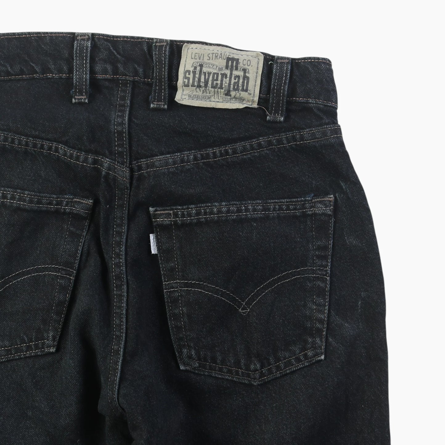 Vintage Silver Tab Baggy Fit Jeans - Black 29/30