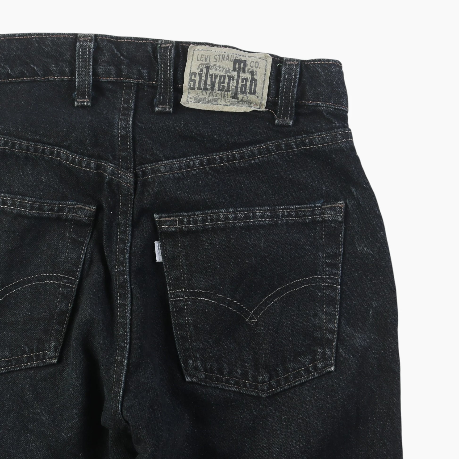 Vintage Silver Tab Baggy Fit Jeans - Black 29/30