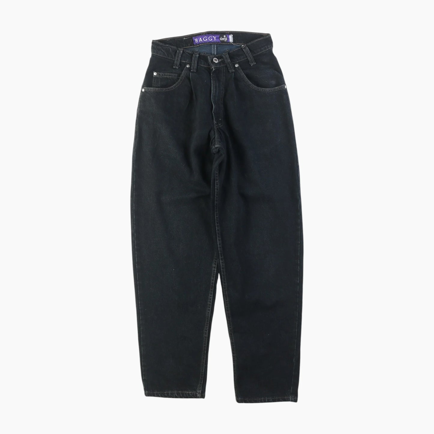 Vintage Silver Tab Baggy Fit Jeans - Black 29/30