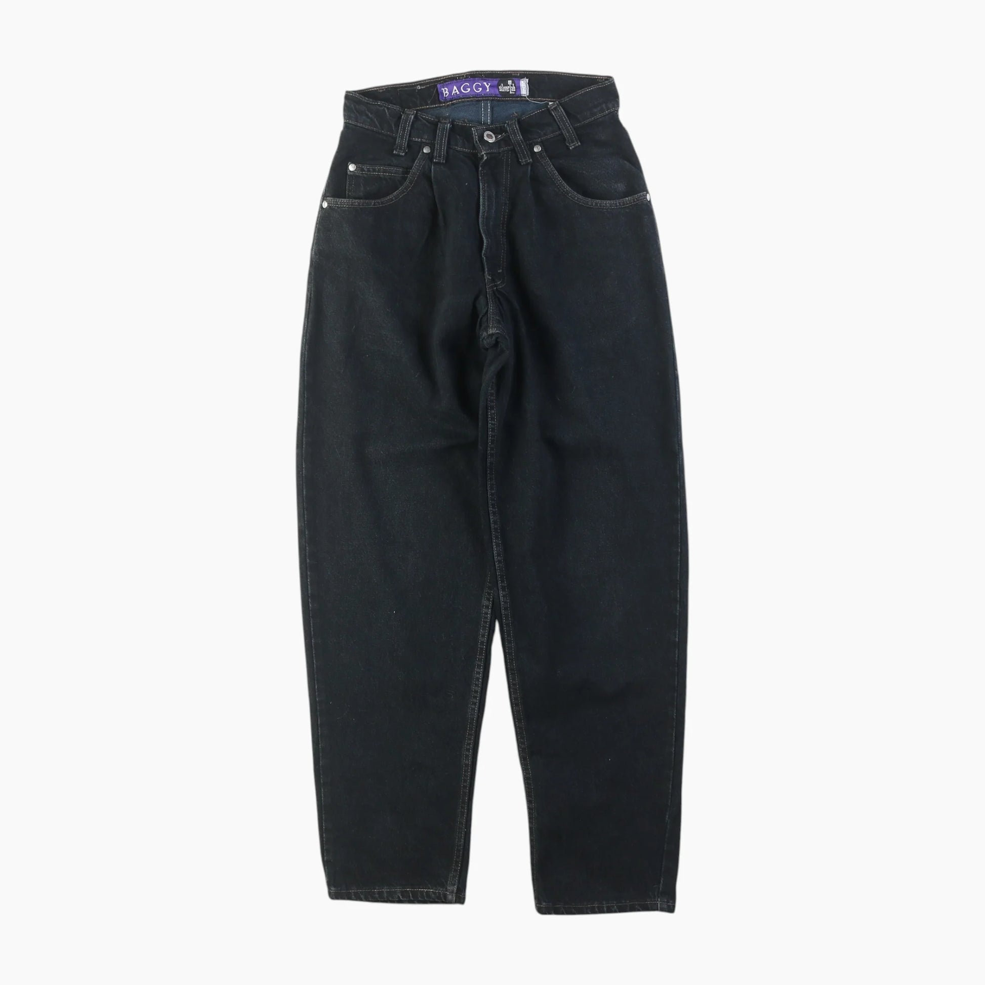 Vintage Silver Tab Baggy Fit Jeans - Black 29/30