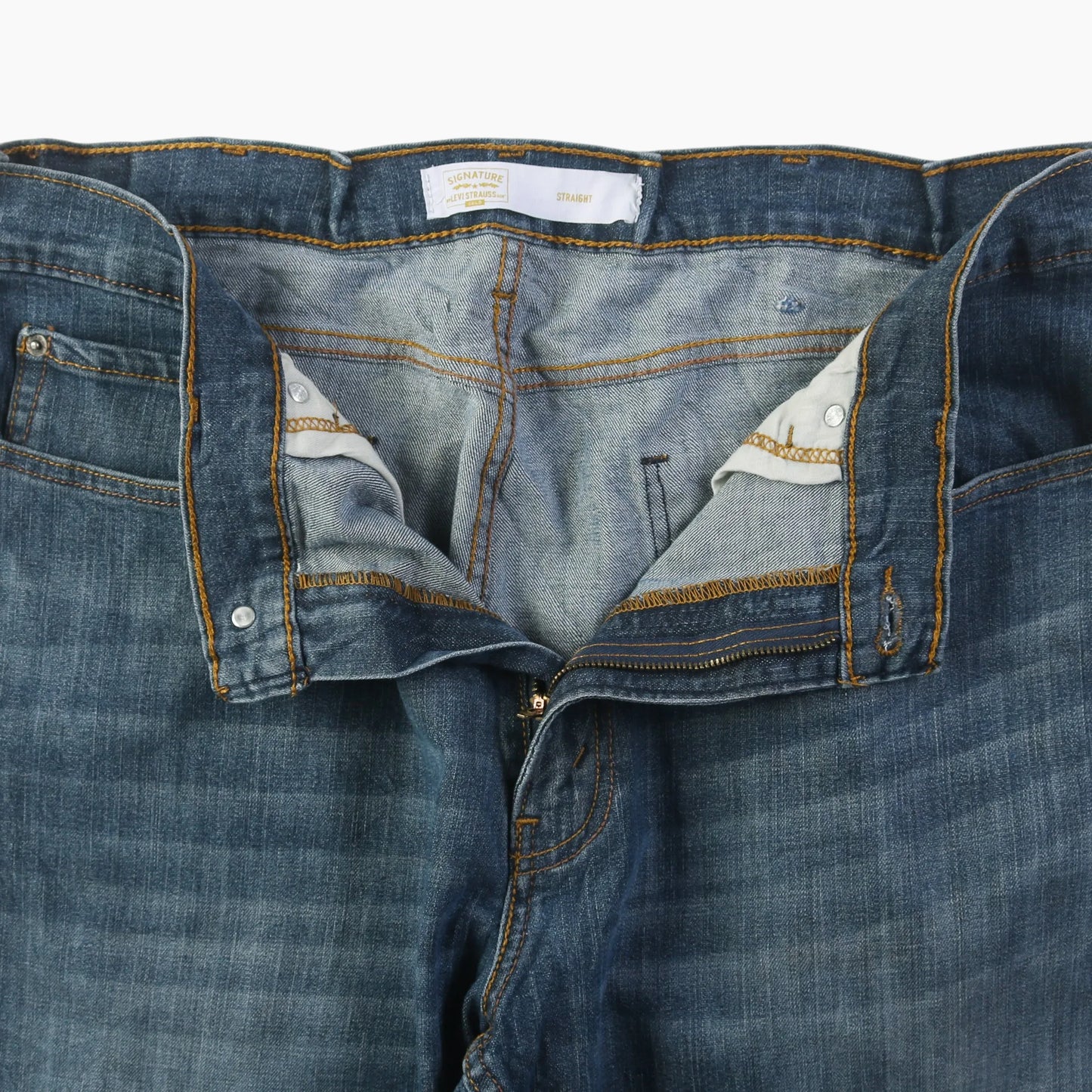 Vintage Signature Straight Jeans - Denim 38/32
