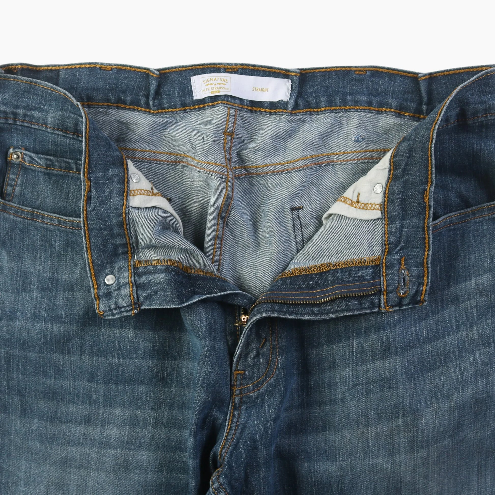 Vintage Signature Straight Jeans - Denim 38/32