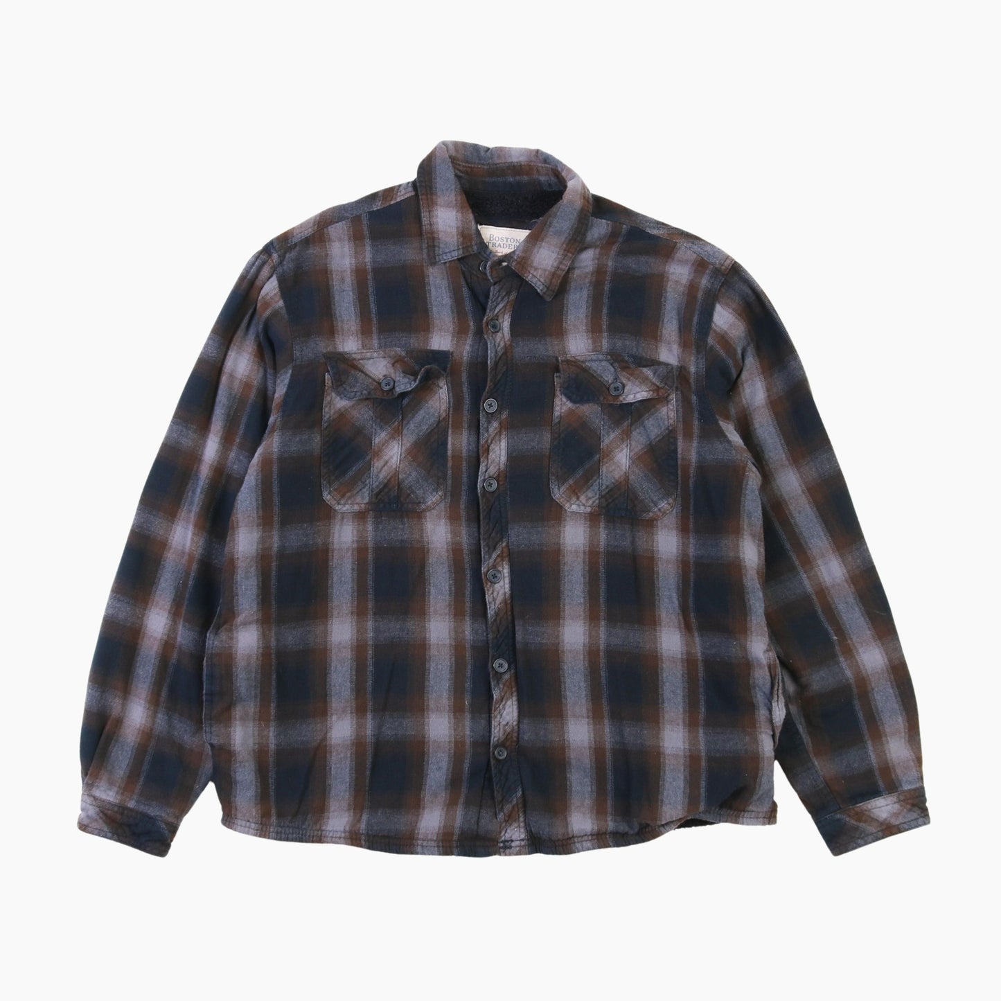 Vintage Flannel Overshirt - Grey Check