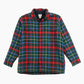 Vintage Flannel Overshirt - Red & Green Check