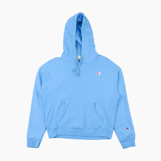 Embroidered Hooded Sweatshirt - Blue