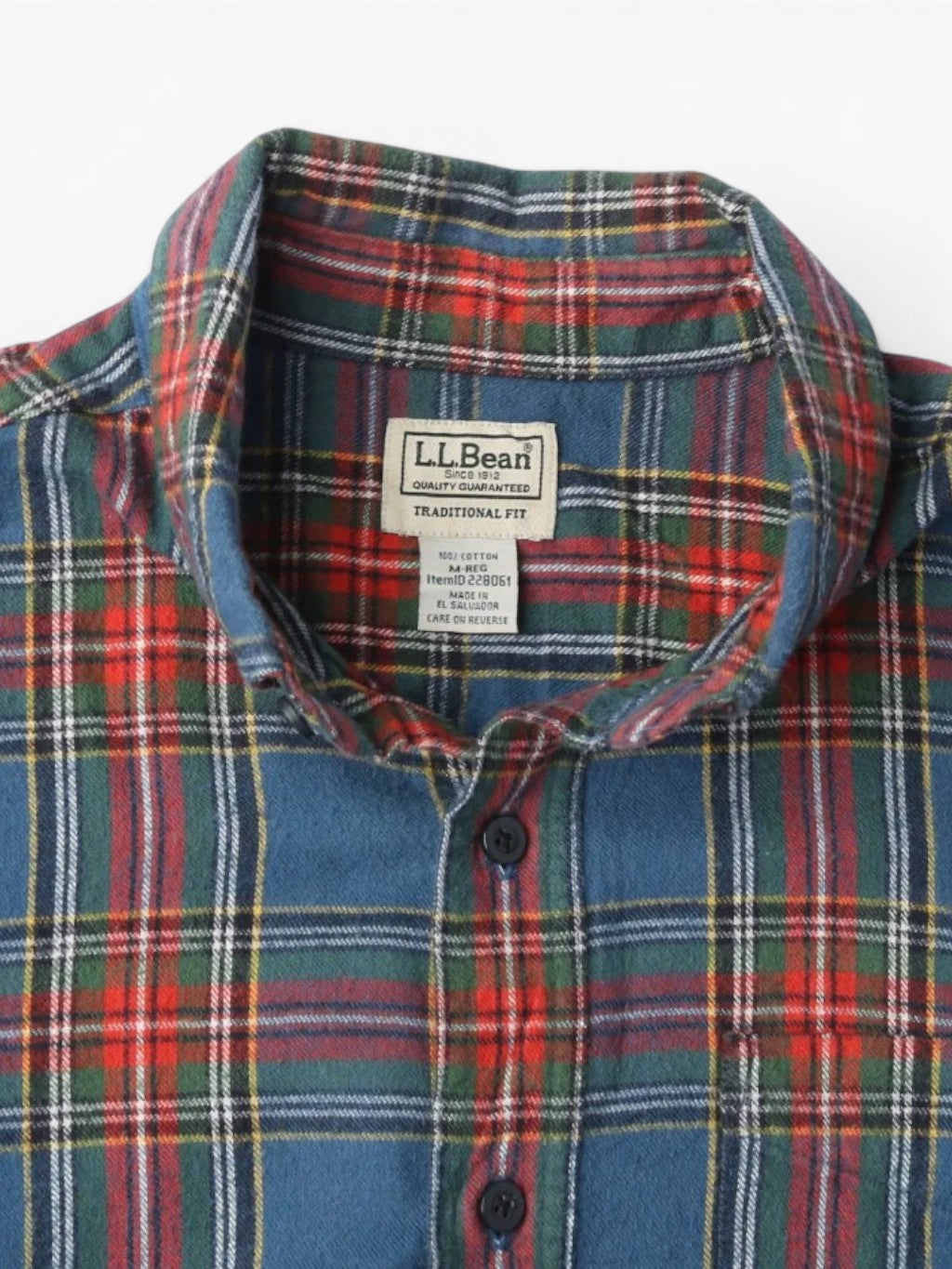 Vintage Flannel Shirt - Blue Check