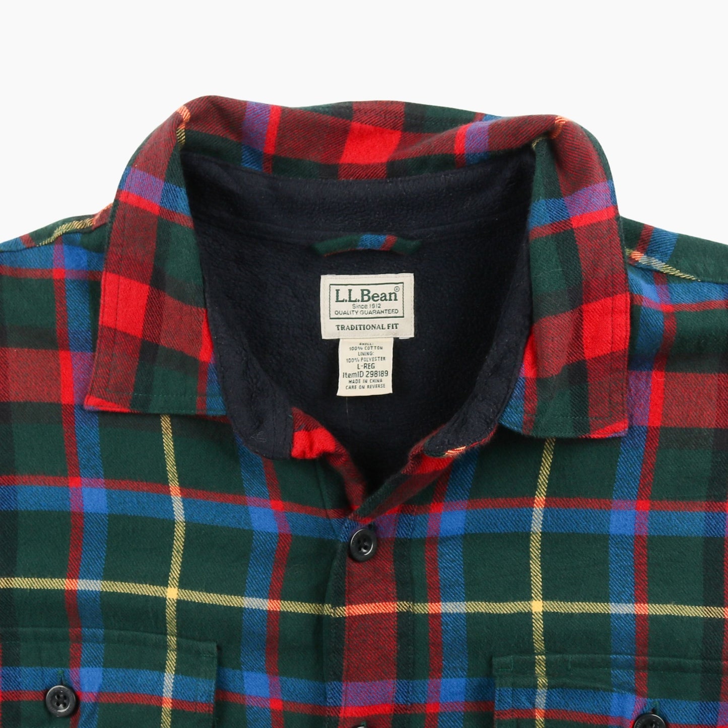 Vintage Flannel Overshirt - Red & Green Check