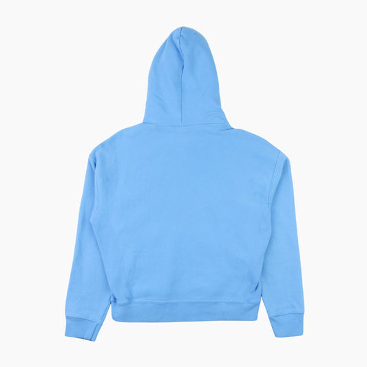 Embroidered Hooded Sweatshirt - Blue