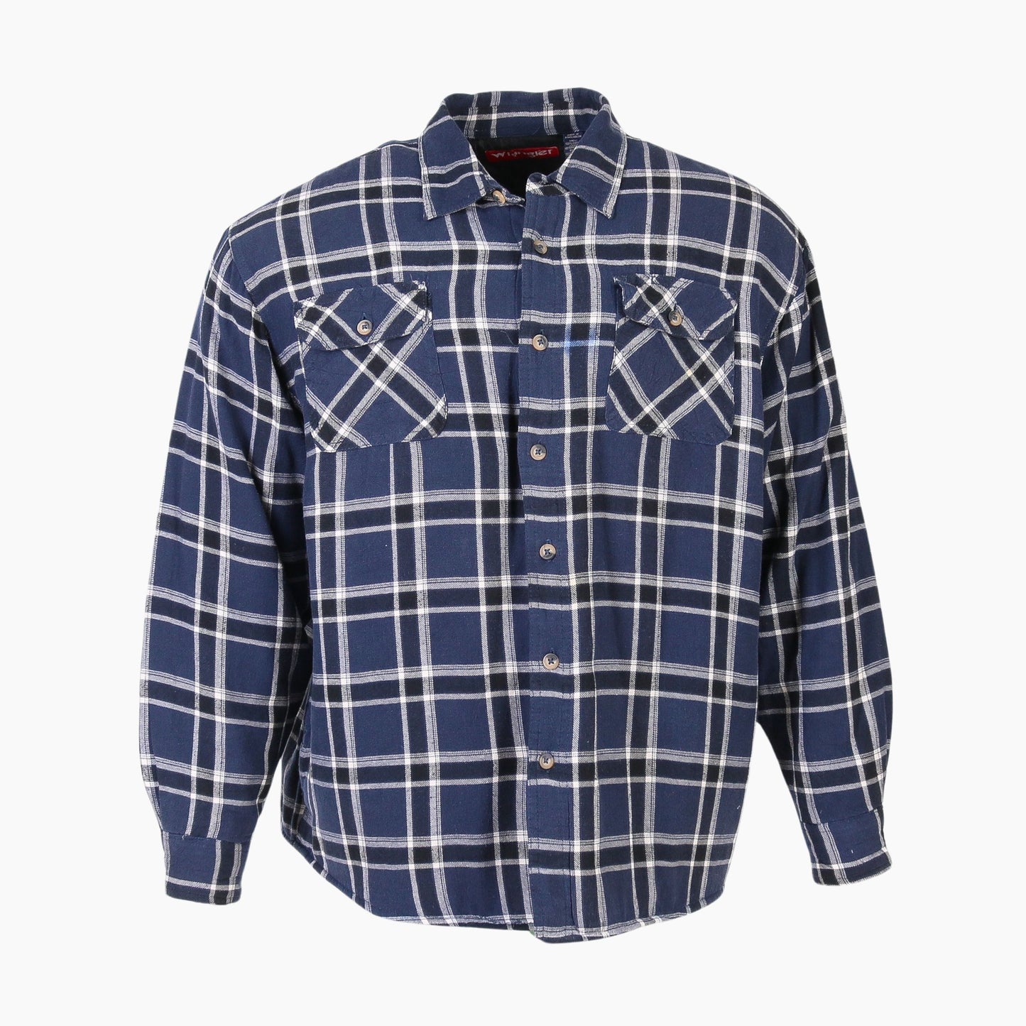 Vintage Flannel Overshirt - Blue Check