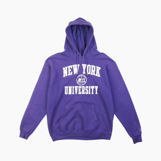 Vintage 'New York University' Champion Hooded Sweatshirt - American Madness