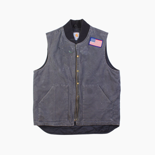 Lined Vest - Washed Black - American Madness