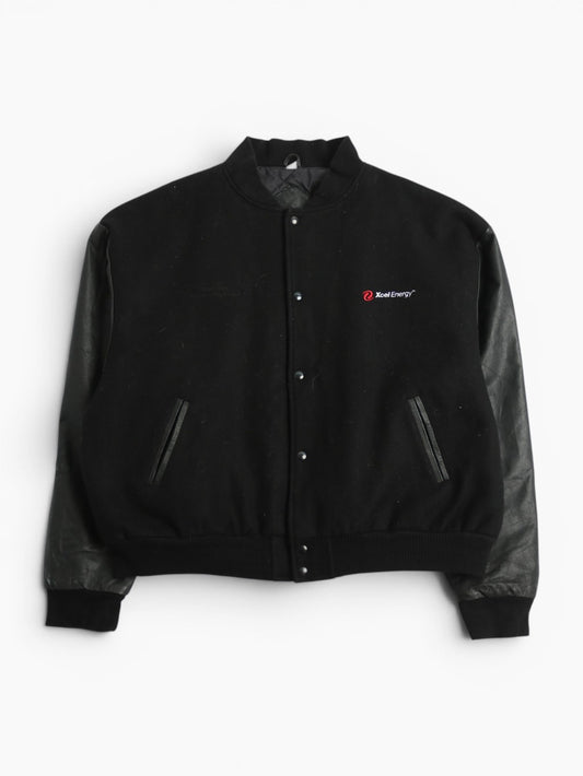 Vintage Varsity 'Xcel Energy' Bomber Jacket