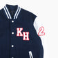 Vintage Varsity 'KH' Bomber Jacket - Navy