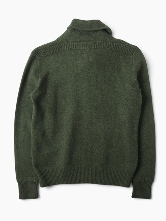 Lambs Wool Shawl Neck Knit