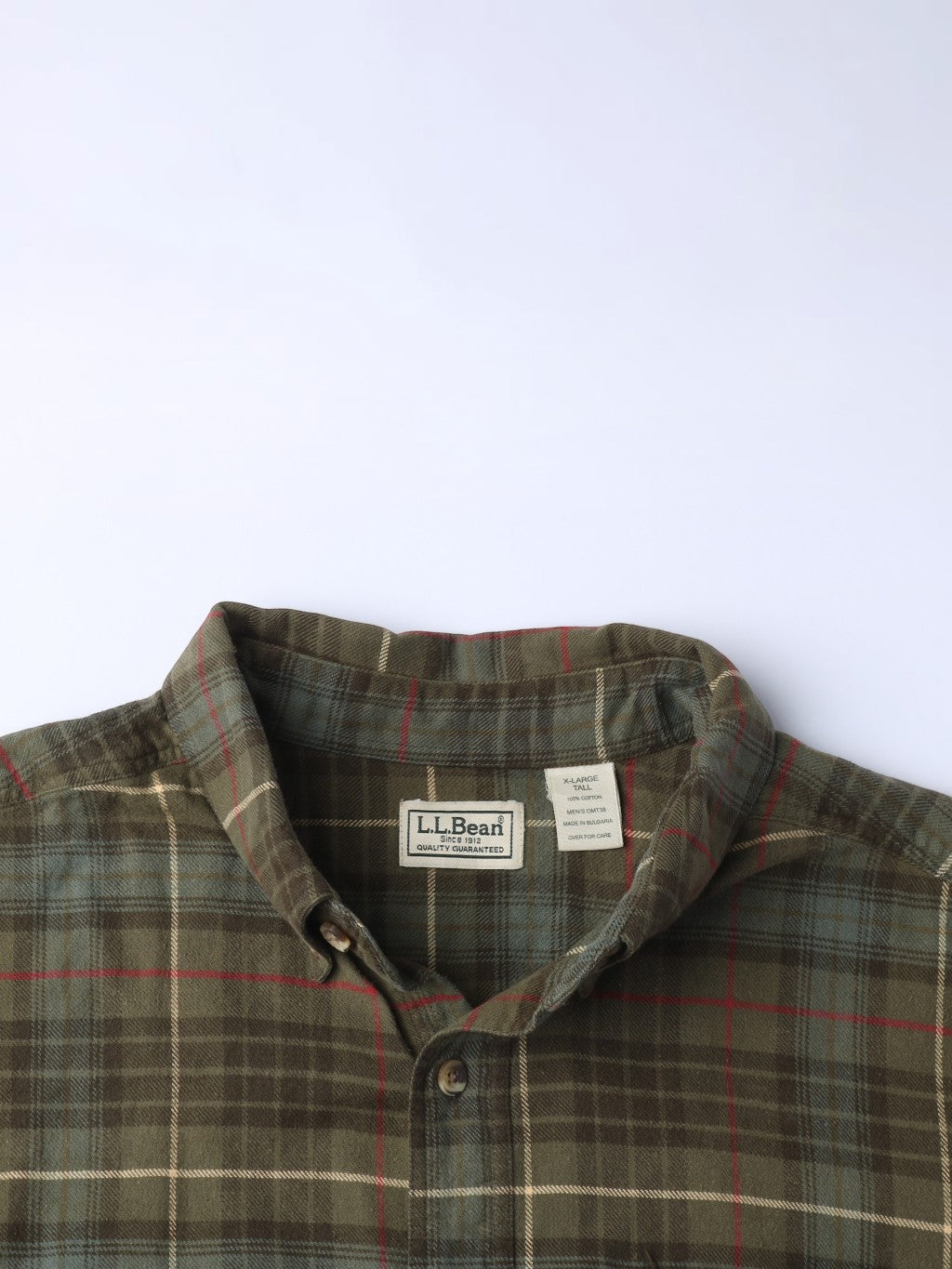 Vintage Flannel Shirt - Green Check