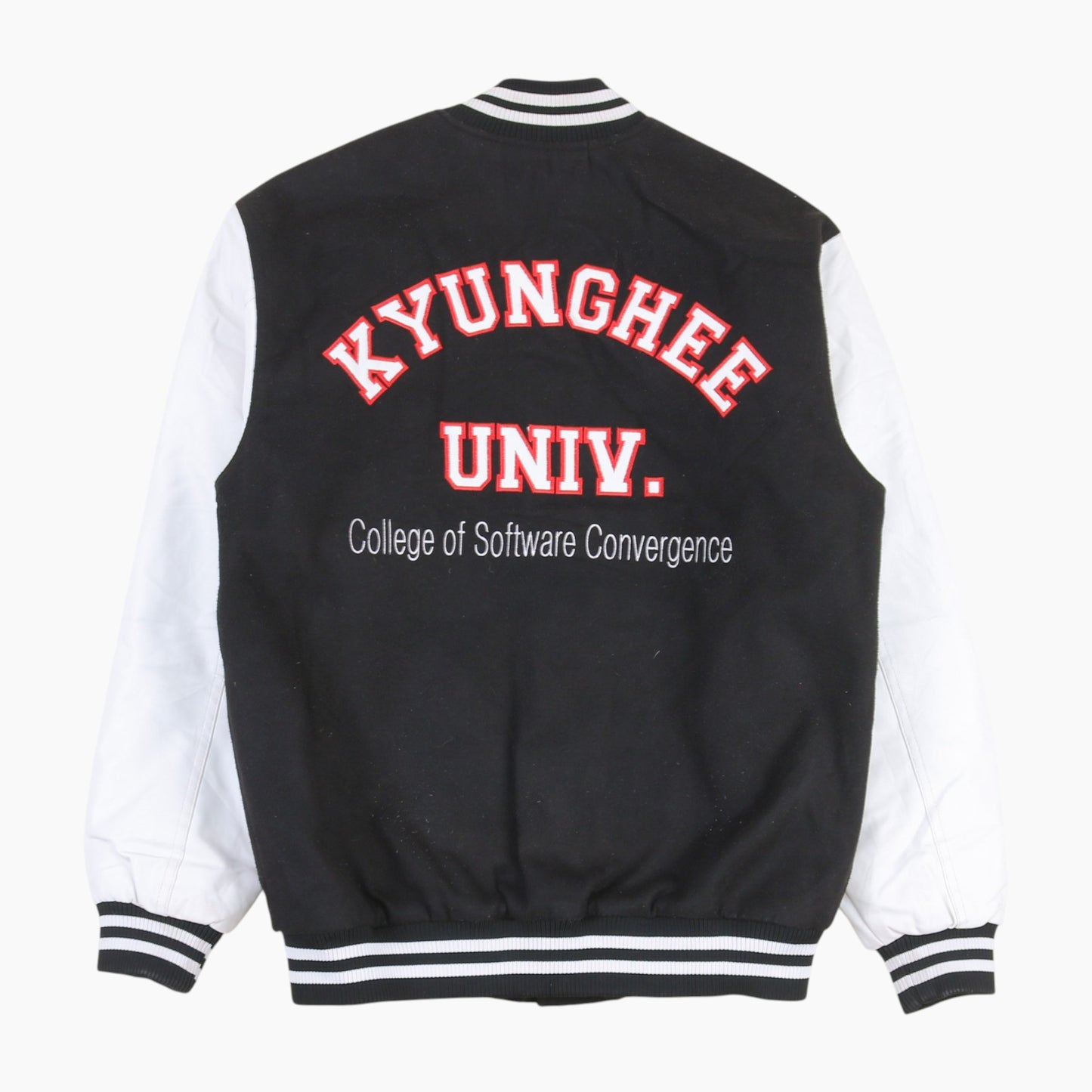 Vintage Varsity 'KH' Bomber Jacket - Black