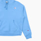 Embroidered Hooded Sweatshirt - Blue