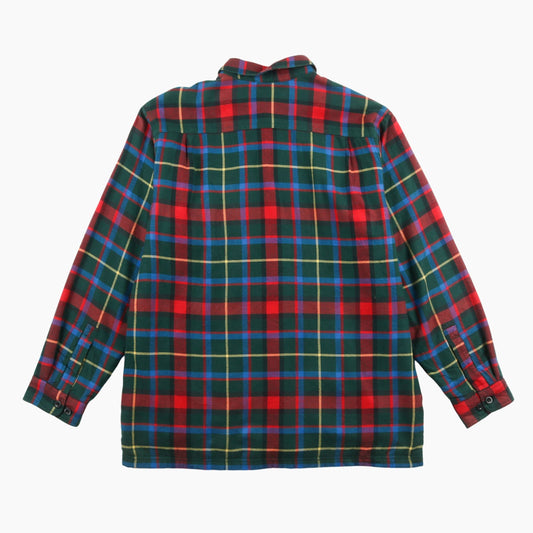 Vintage Flannel Overshirt - Red & Green Check