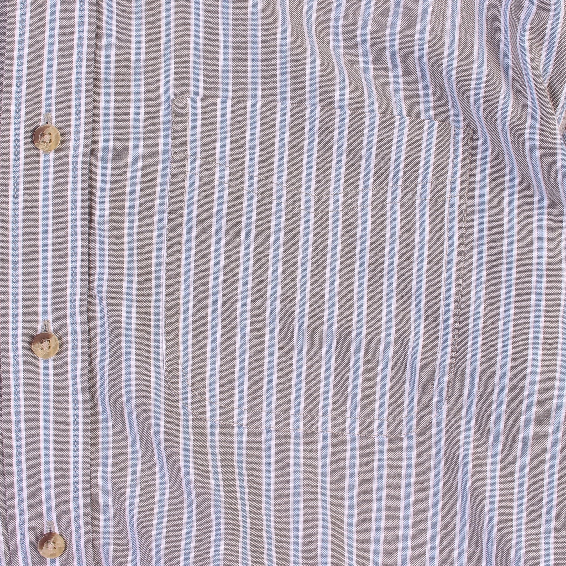 Vintage Shirt - Blue and Grey Stripe - American Madness