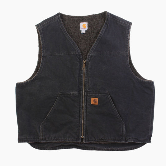 Lined Vest - Washed Black