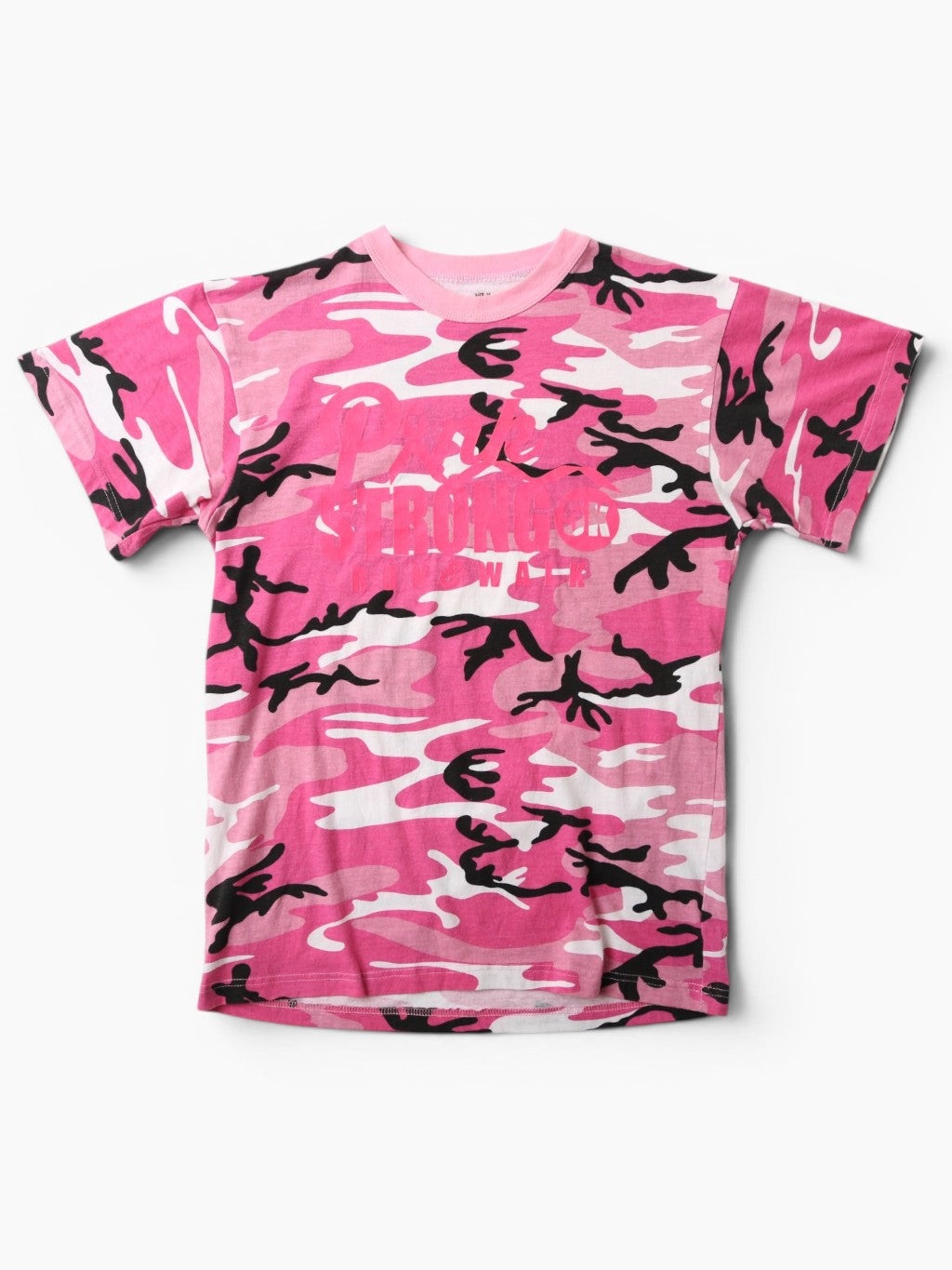 'Pink Strong' Woodland Camouflage T-shirt