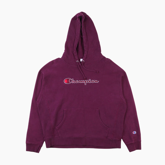 Embroidered Hooded Sweatshirt - Maroon