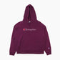 Embroidered Hooded Sweatshirt - Maroon