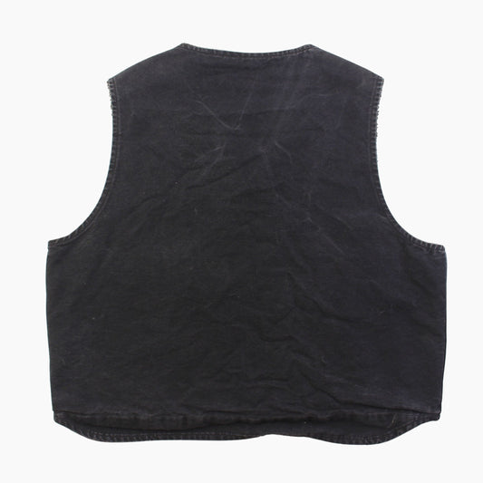 Lined Vest - Washed Black