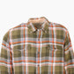 Vintage Flannel Overshirt - Green Check