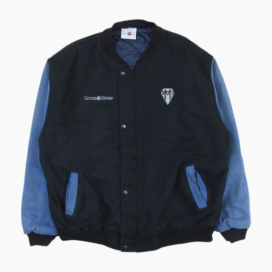 Vintage Varsity 'CAB' Bomber Jacket - Black