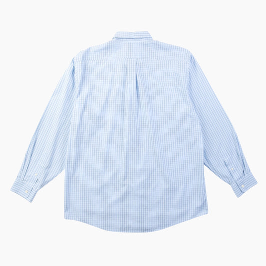 Chemise Vintage - Carreaux Bleus Et Blancs