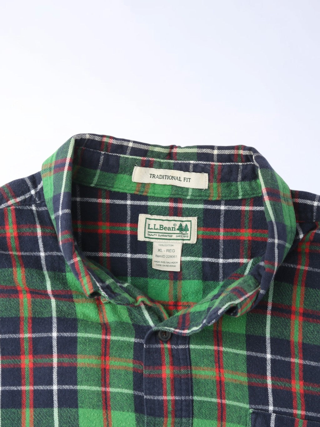 Vintage Flannel Shirt - Green Check
