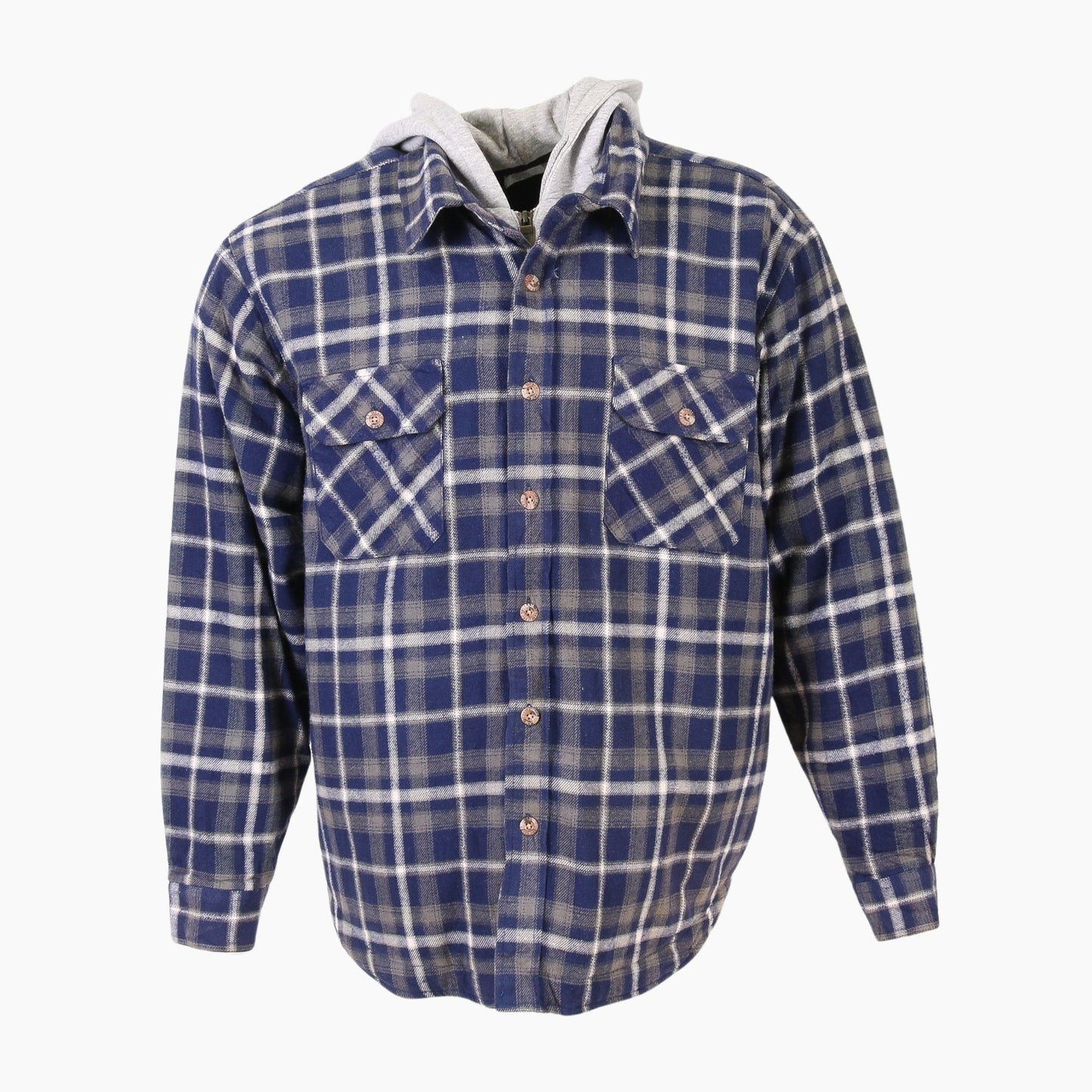 Vintage Flannel Overshirt - Navy Check