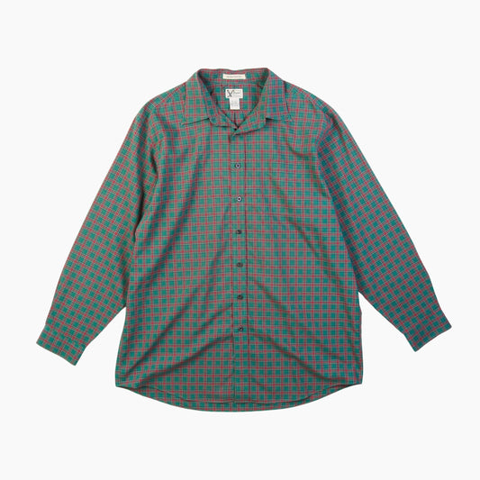 Vintage Shirt - Green And Red Check - American Madness