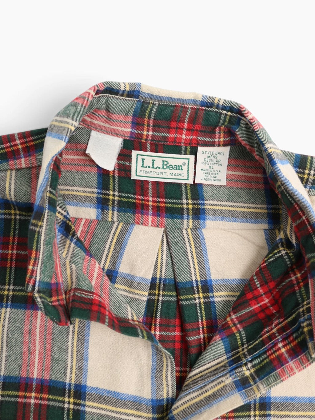 Vintage Flannel Shirt - Green Check