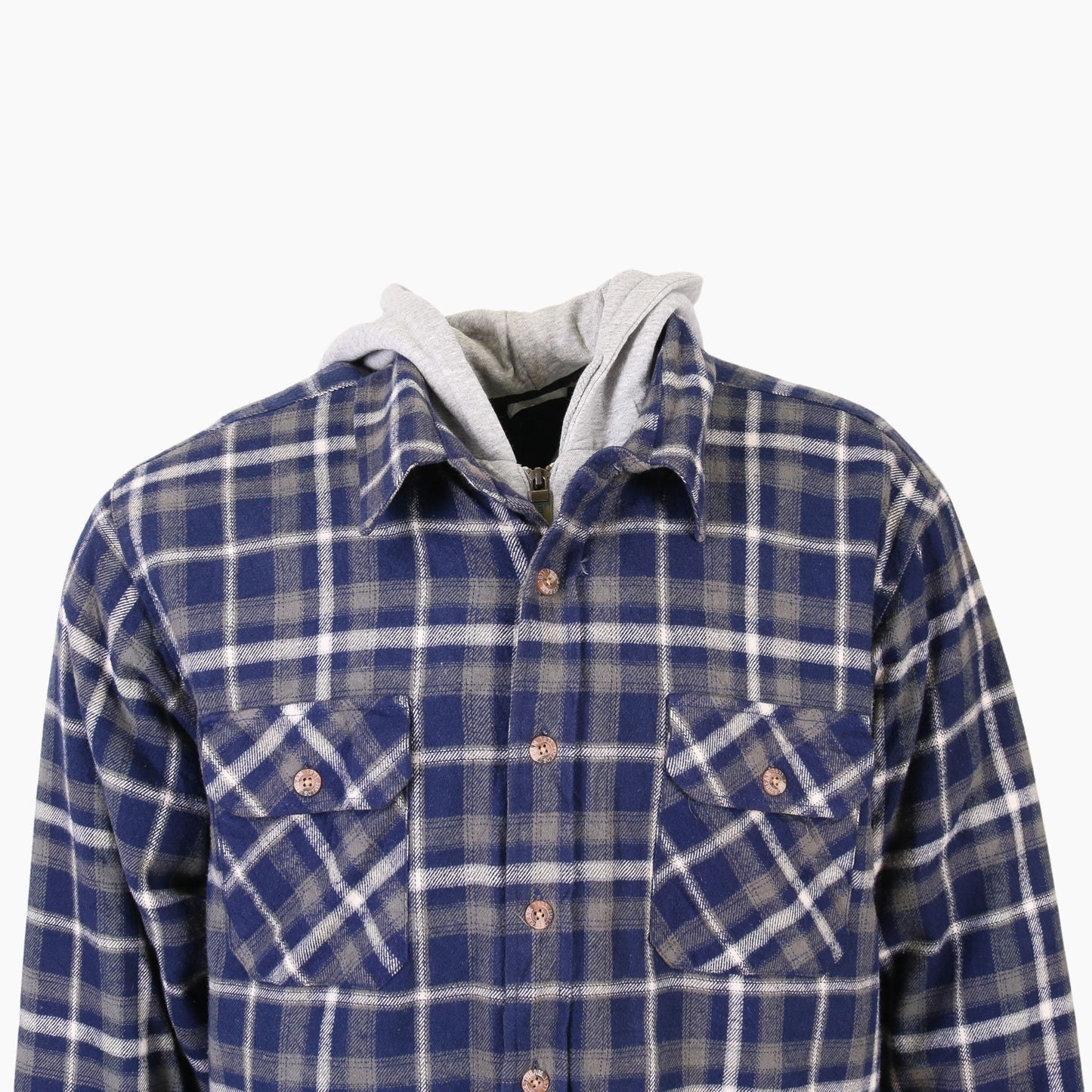 Vintage Flannel Overshirt - Navy Check