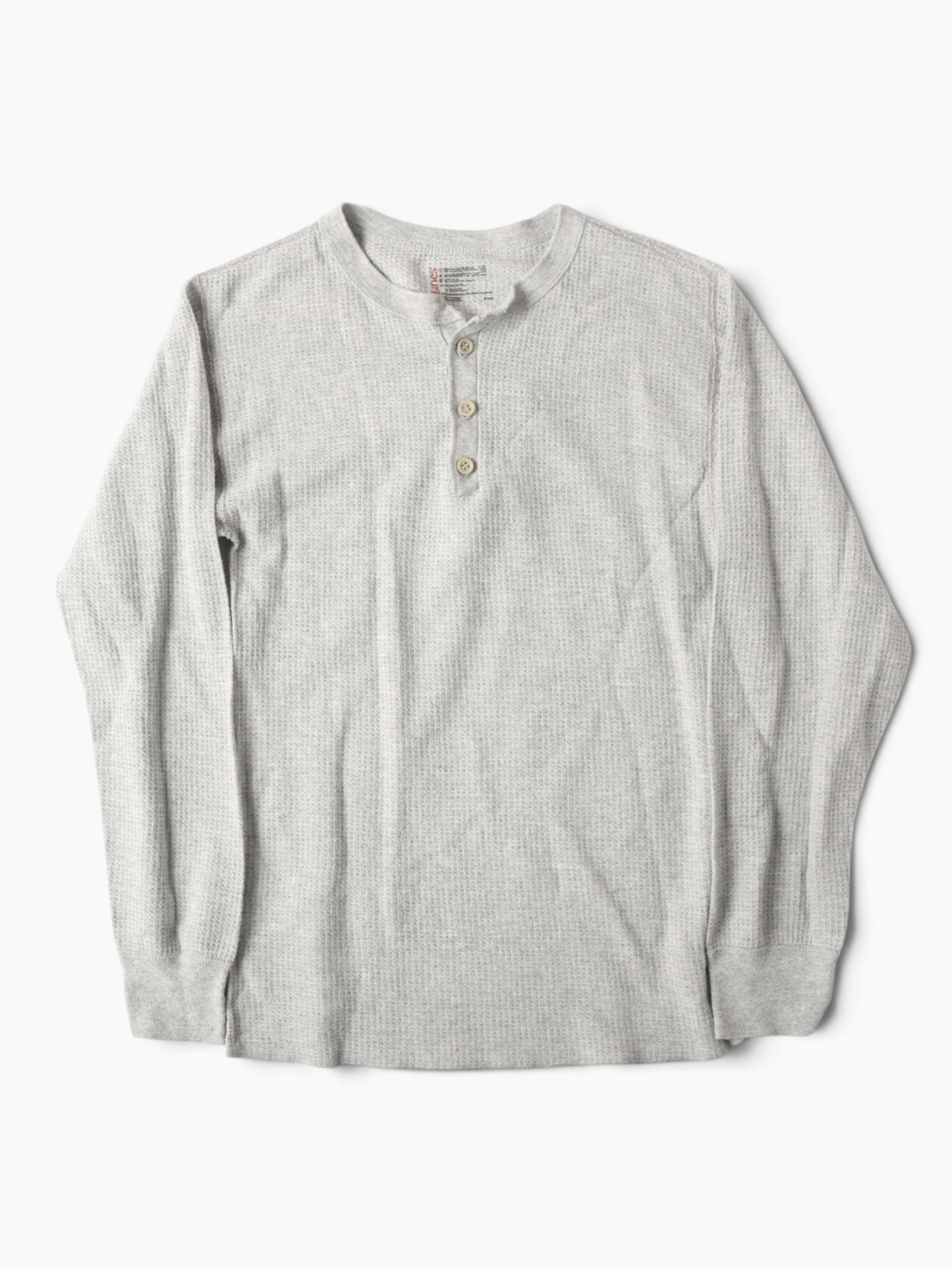 'Hanes' Waffle Henley Thermal
