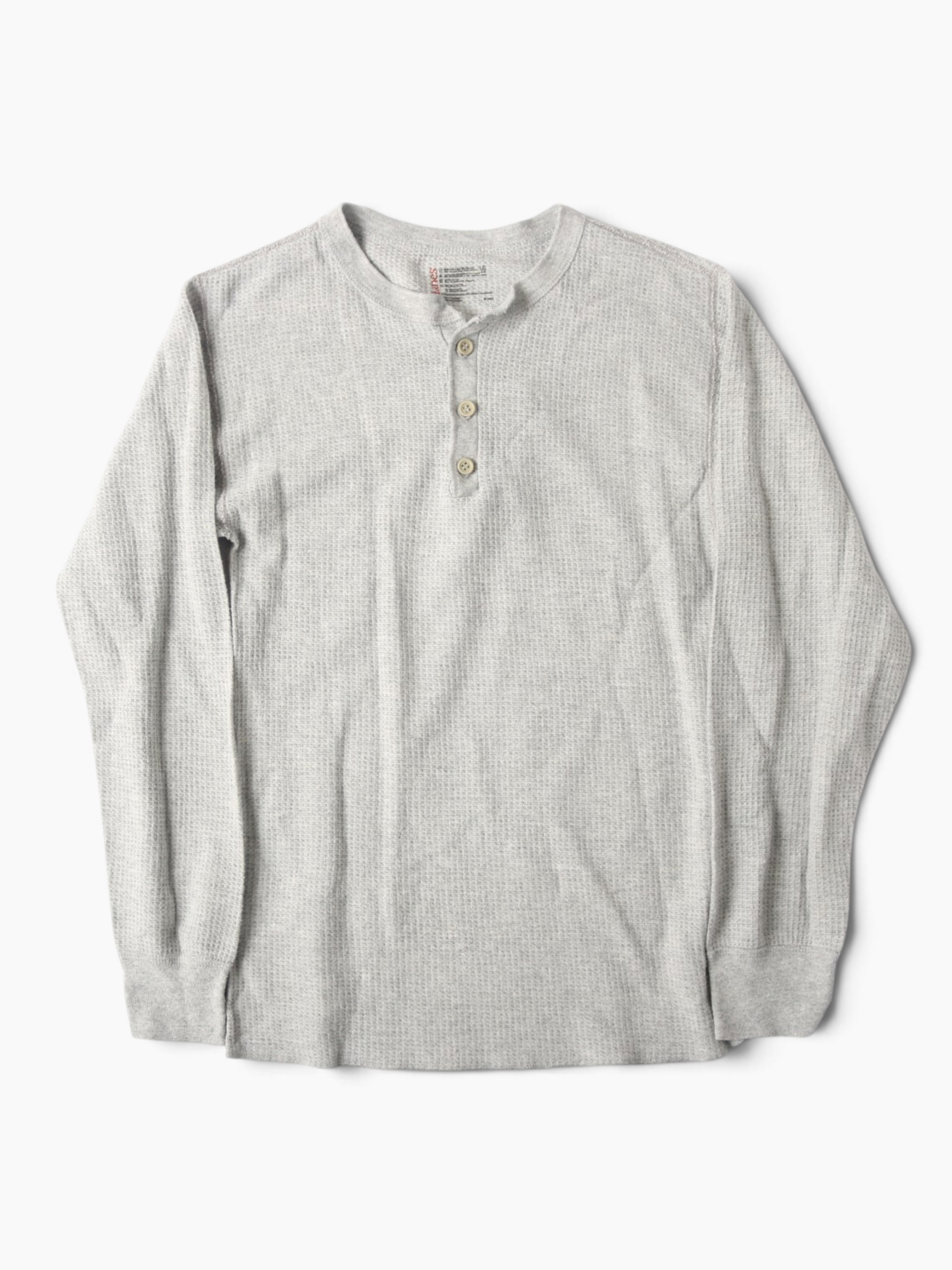 'Hanes' Waffle Henley Thermal
