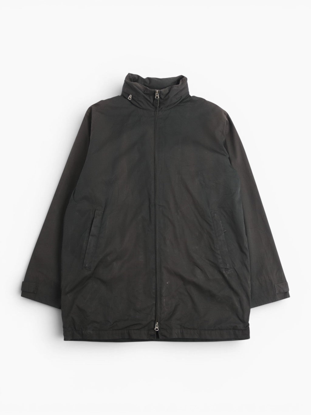 Vintage Hooded Mac Jacket - Black